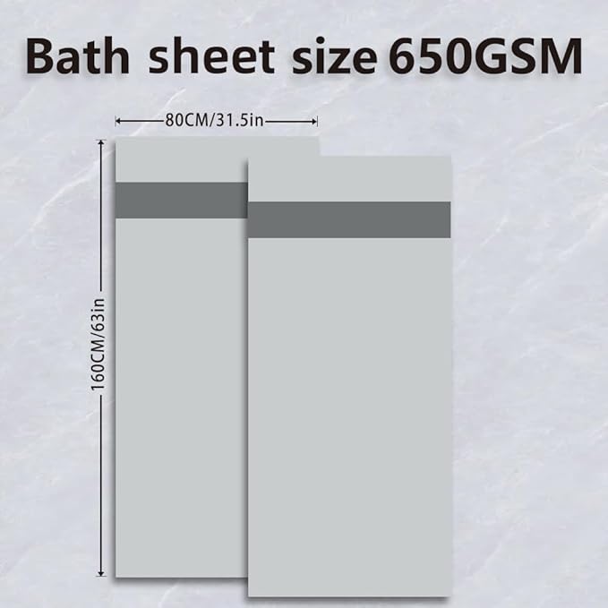 Super Absorbent Quick Drying | Hotel Grade Extra Large Bath Towels, 2-Piece Set, Bathroom Luxury Soft Towels-650GSM Cotton Luxury Beach Bath Towel 80x160cm (31.5x63 inches)(Watermelon red)