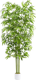 Artificial Bamboo Tree 6FT Tall Fake Plants Faux Silk Plant, Faux Bamboo Plant for Home Office Indoor Outdoor Decor Artificial Trees with Tall Planter