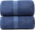 Super Absorbent Quick Drying | Hotel Grade Extra Large Bath Towels, 2-Piece Set, Bathroom Luxury Soft Towels-650GSM Cotton Luxury Beach Bath Towel 80x160cm (31.5x63 inches) (Dark Blue)