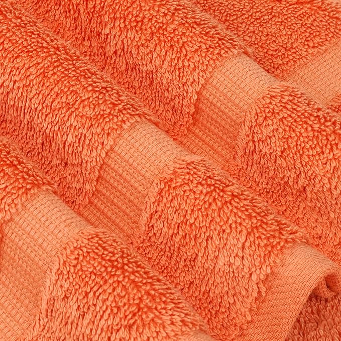 Chakir Turkish Linens | Hotel & Spa Quality 100% Cotton Premium Turkish Towels | Soft & Absorbent (4-Piece Washcloths, Coral)
