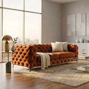 كنبة مودرن فاخرة بتصميم كابيتوني أنيق